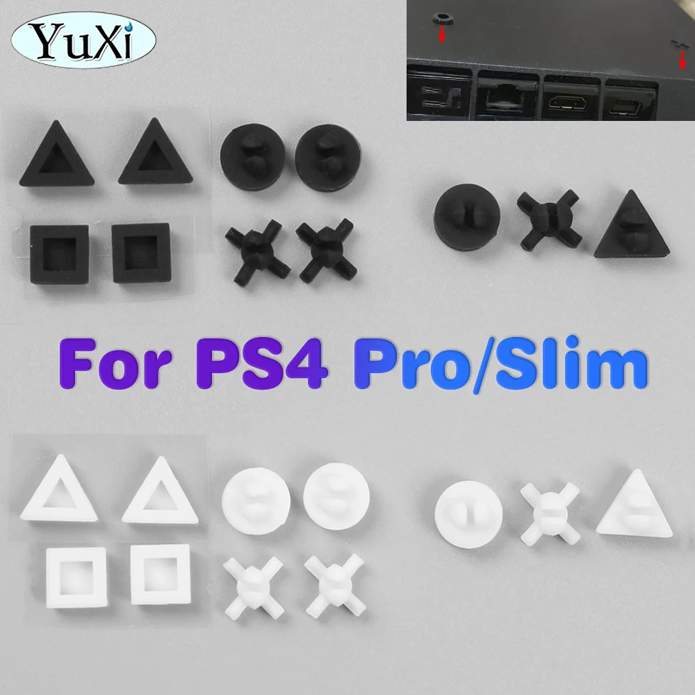 

Silicon Bottom Rubber Feet Pads Cover Cap For PS4 Pro Slim Console Housing Case Rubber Feet Cover For PlayStation 4 Replacement