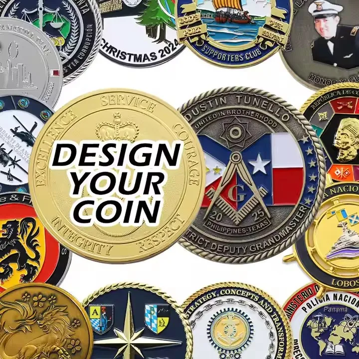 

Manufacture Free Design Your Enamel Collection Souvenir Coins Commemorative Metal Coin Custom Zinc Alloy Challenge Coin