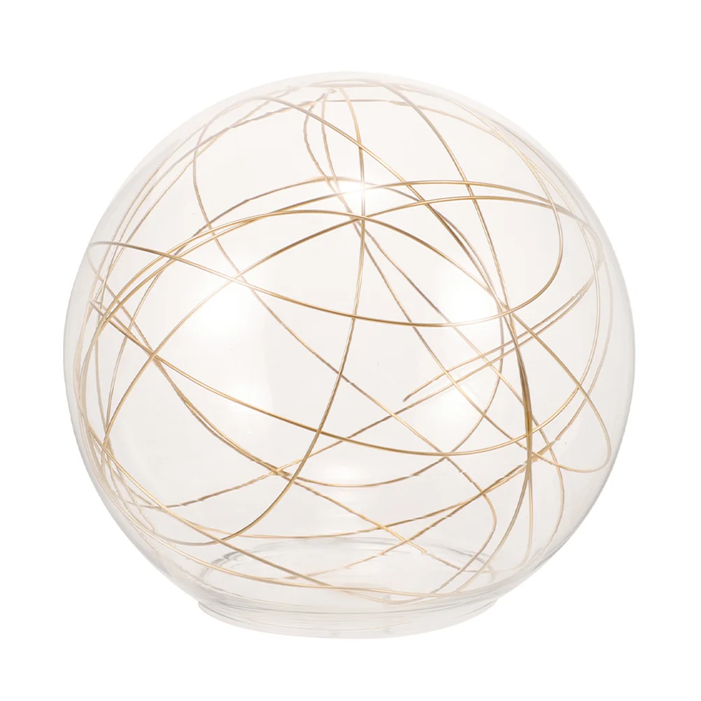 

Round Ball Shape Glass Lampshade Silver Or Gold Aluminum Wire Chandelier Light Cover Glass Lamp Shade Ceiling Lamp Shade