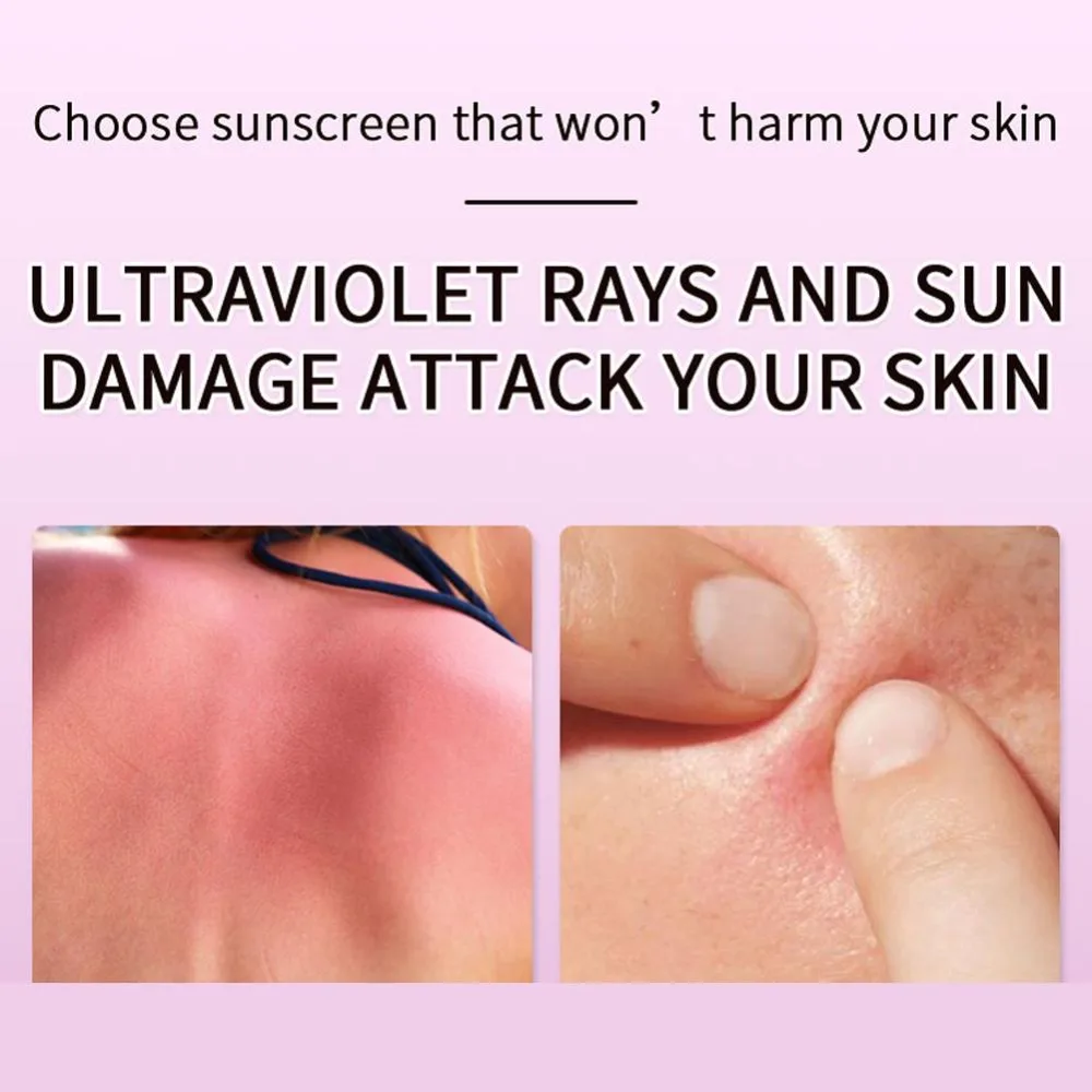 60ml Multi-effect Repair Summer Sunscreen Cream SPF50 Moisturizing Isolation BB Cream Lightweight Sun Block Whitening Foundation