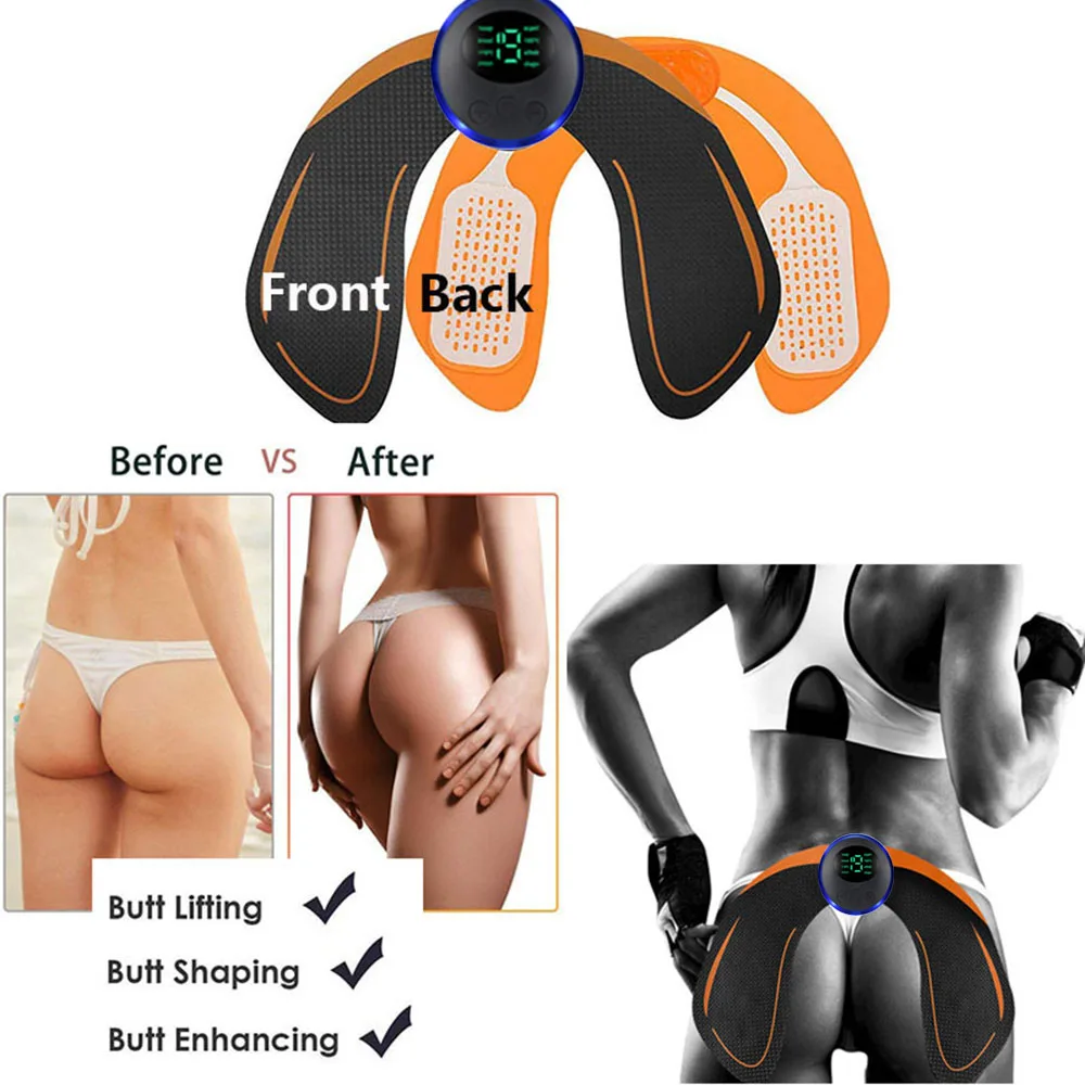 EMS Wireless Remote Hips Trainer USB Electric Muscle Stimulator Fitness Tones Buttocks Butt Toner Lifting Slimming Massager