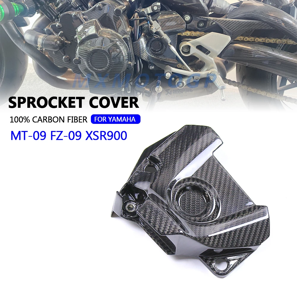 

For Yamaha MT 09 FZ 09 MT09 FZ09 XSR900 2014-2017 2018 2019 2020 100% Carbon Fiber Sprocket Cover Fairing Motorcycle Accessories