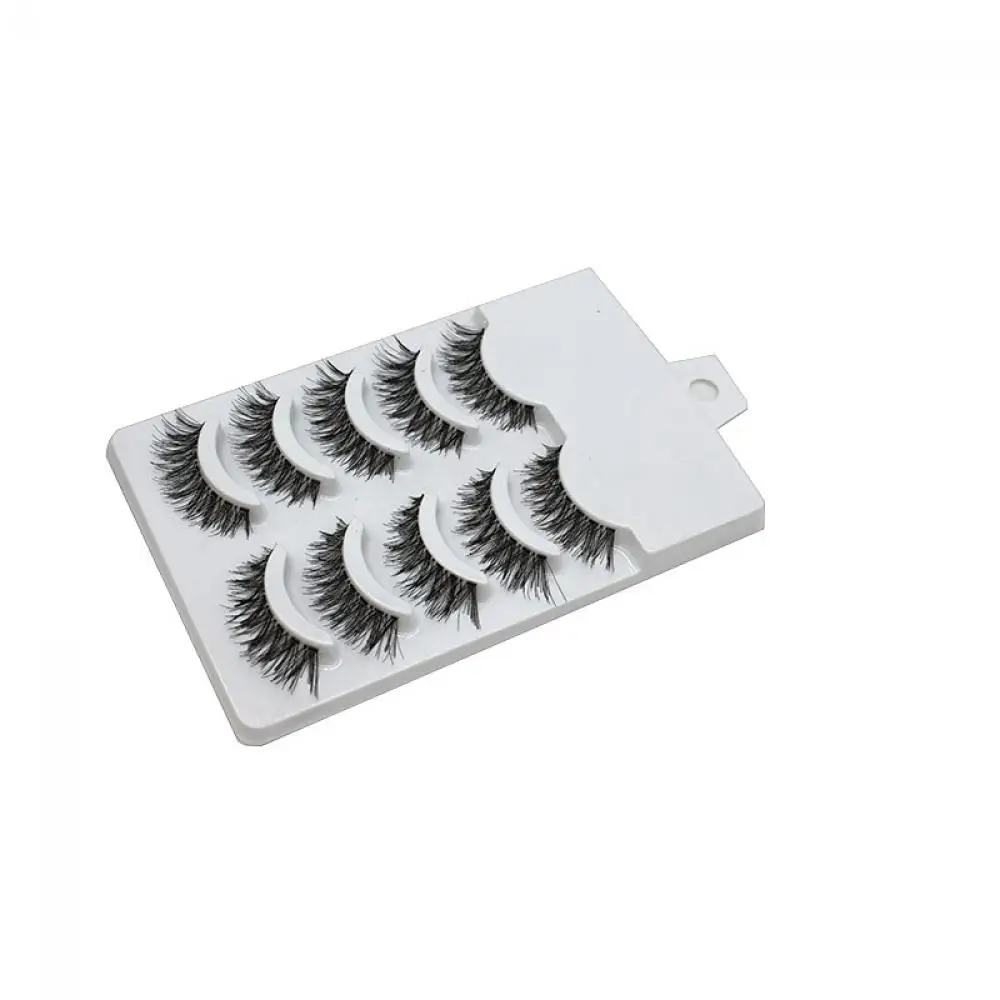 5Pairs Women Thick Handmade Cosmetic Natural False Eyelashes Eye Makeup Tool Long