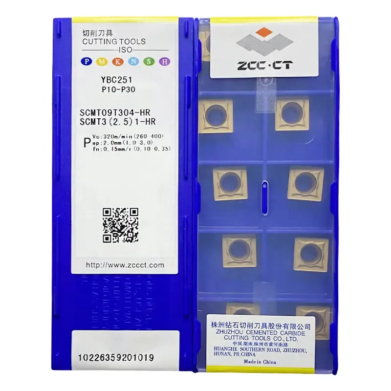 

10pcs ZCCCT 100% Original SCMT09T304-HR SCMT09T308-HR SCMT120404/08/12-HR YBC251 YBC252 YBC151 YBC152 YBC351 CNC Turning Inserts