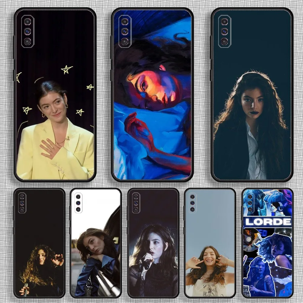 L-Lorde Singer Phone Case For Samsung S23,23,22,30,21,10,9,Note20 Ultra,Lite,Ultra,5G,Plus,FE,Black Soft Case