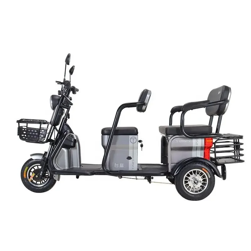 Three wheel electric tricycle 3 wheels LED light electric tricycle adult China electric tricycle factory export