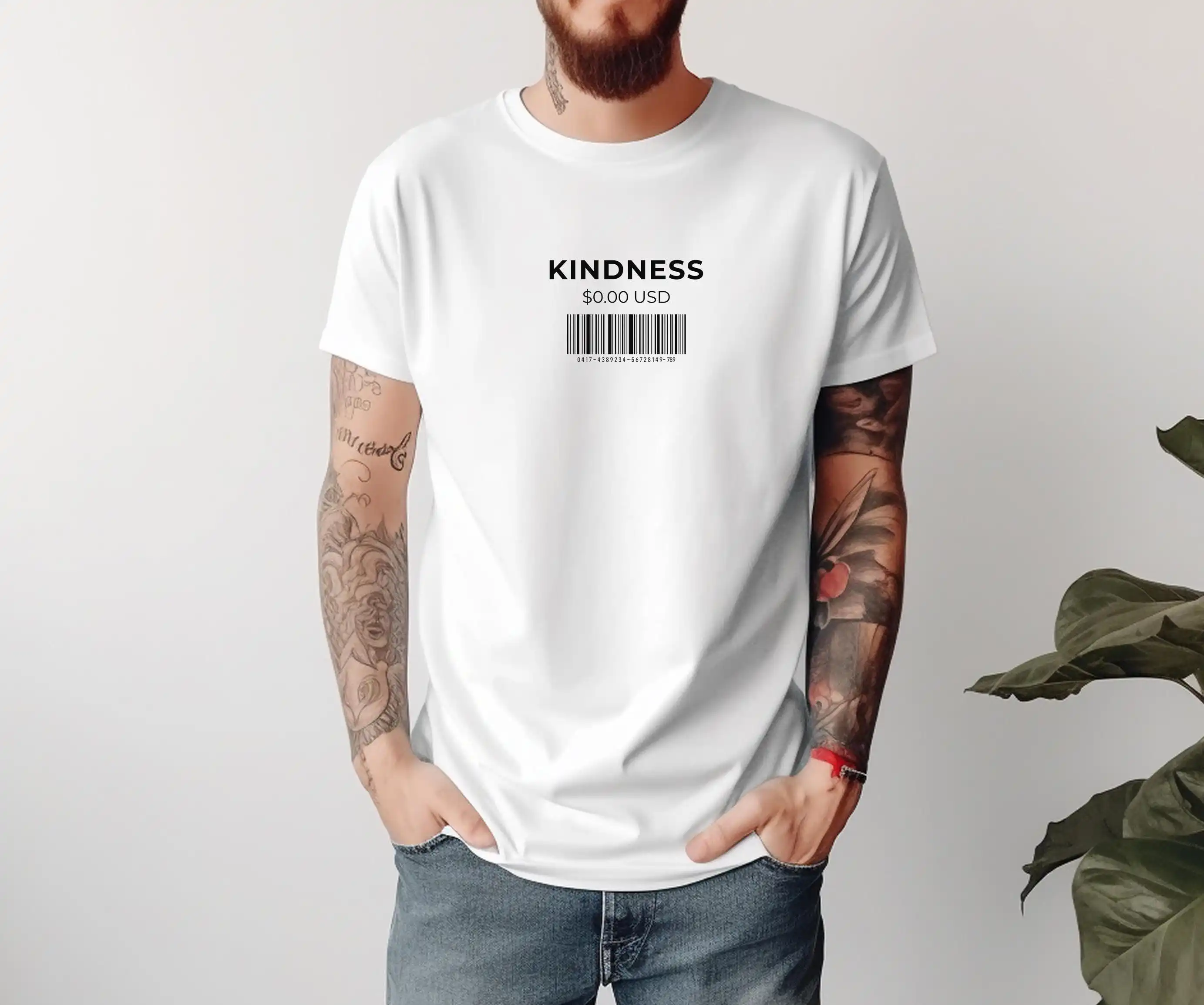 Kindness Barcode T Shirt Be Kind Positive Quote Mental Health Awareness SweaT Motivational Minimalist