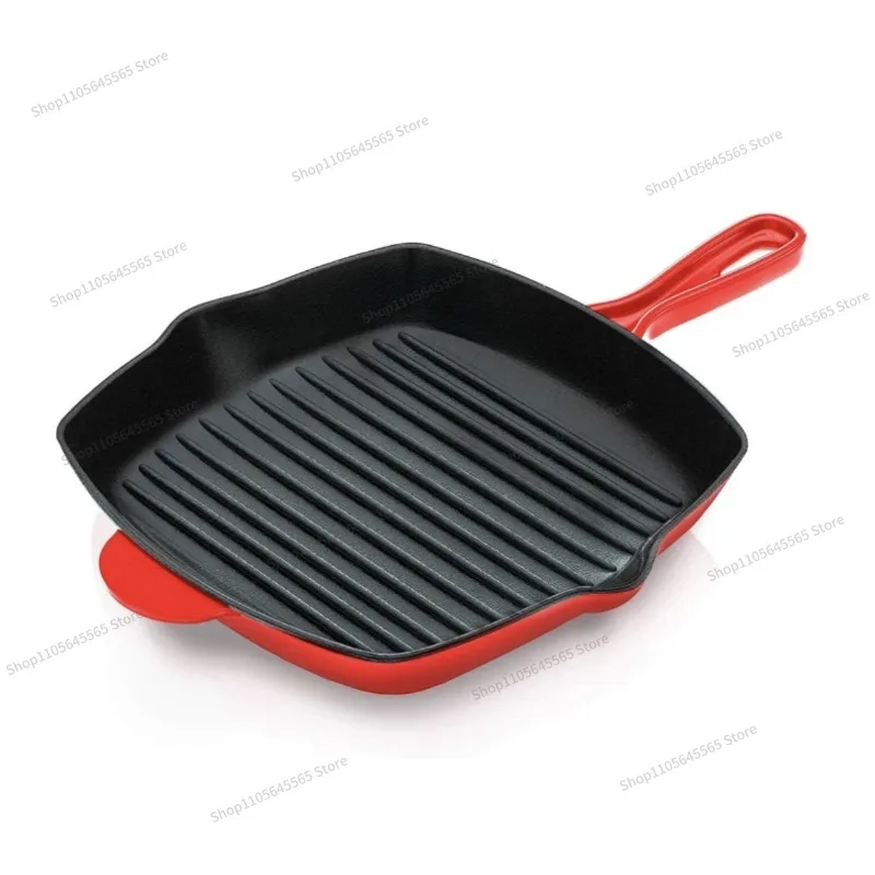 For 26cm Enamel Steak Frying Pan Uncoated Non Stick Pan