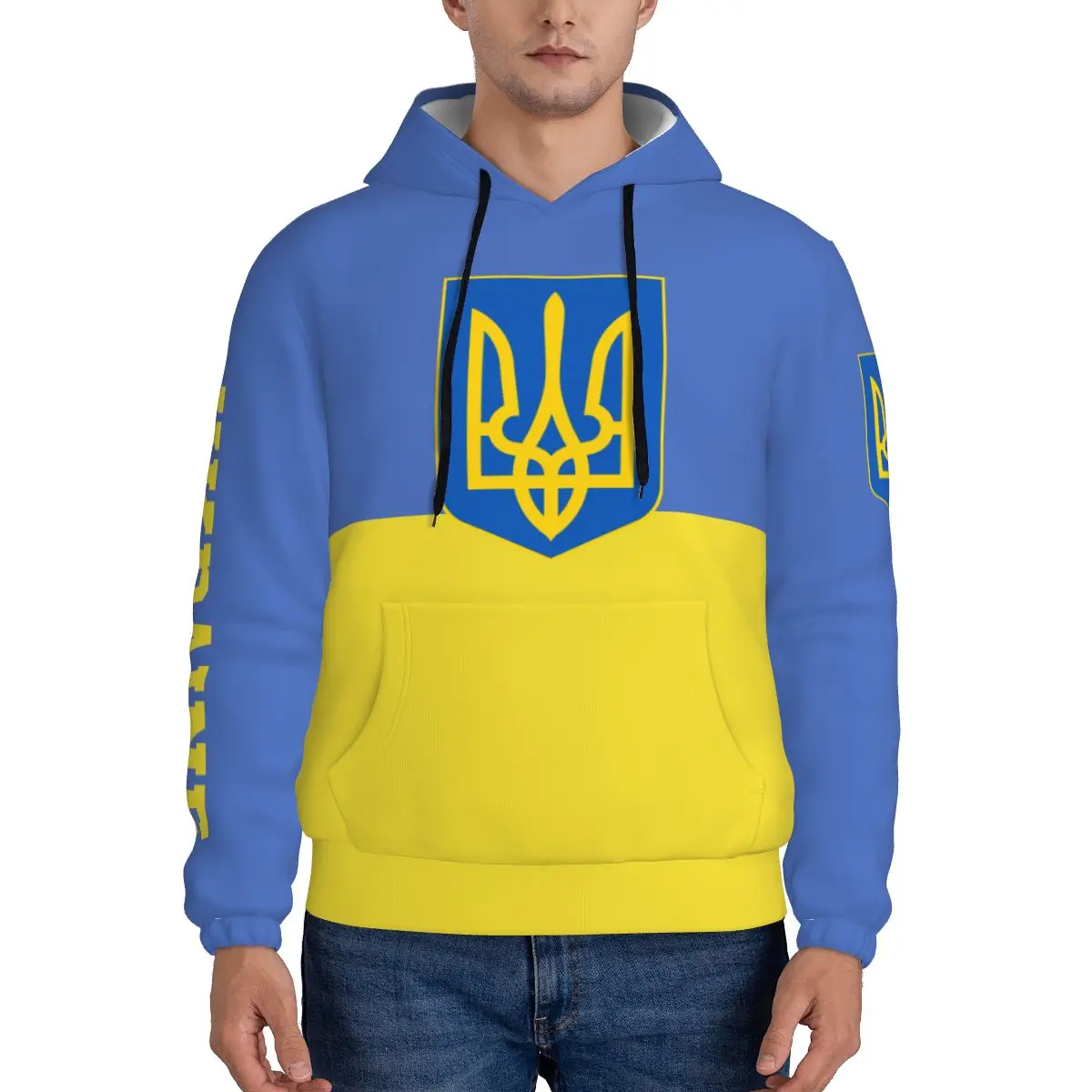 UKRAINE 3D Country Flag Print Custom Name Number Men Soccer Sweatshirt Women Hip Hop Streetwear Tracksuit Clothing