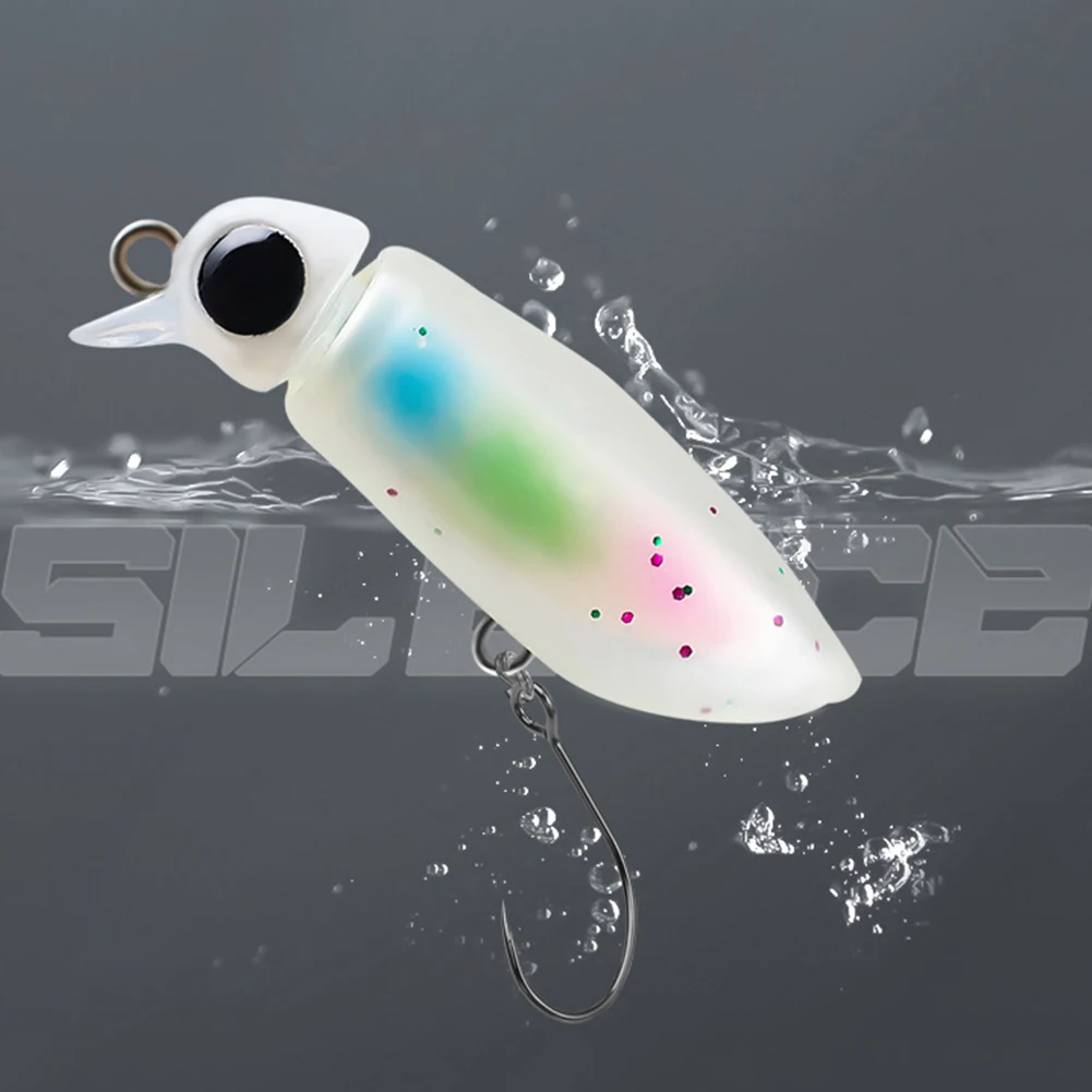 38mm 2.3g Insect Micro Bait Soft Plastic Body Mini Floating Trout Fishing Lure Luminous Artificial Insect Bait for Fishing