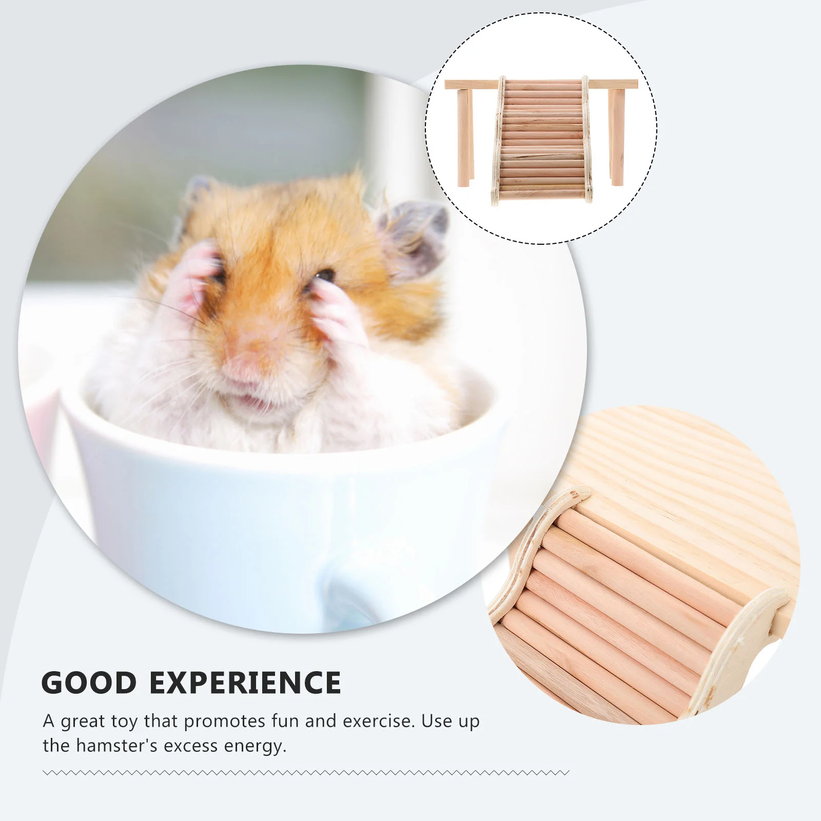 Premium Wooden Hamster Cage Platform with Climbing Ladder Toy Provide a Fun and Safe Environment for Your Pet Hamster