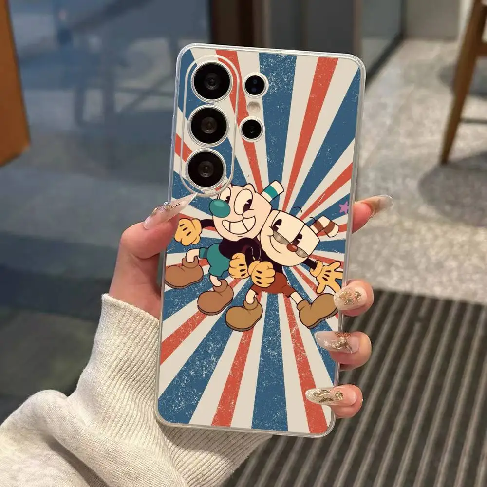 Game Cuphead Phone Case For Samsung S25,S24,S21,S22,S23,S30,Ultra,S20,Plus,Fe Transparent Cover