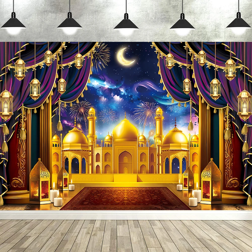 

Dewprint Arabian Moroccan Birthday Party Backdrop Photography Banner Princess Magic Genie Indian Luxury Photo Background Props