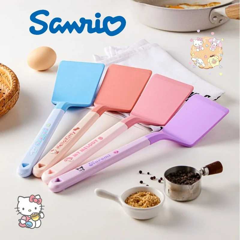 Силиконовая лопатка Sanrio Hello Kitty, бытовая сковорода с антипригарным покрытием, специальная лопаточка для жарки, защита от сковороды, высокотемпературный шпатель, инструмент