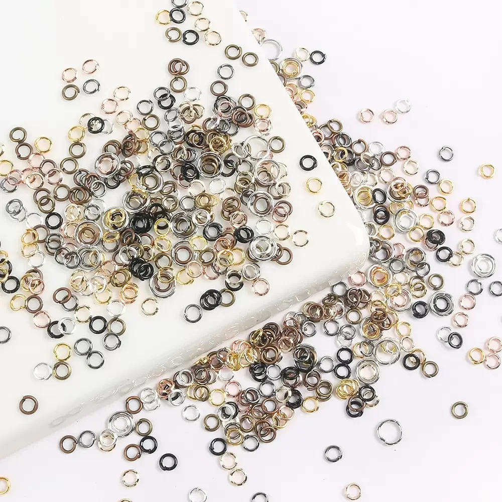 100–500 Stück 3 mm 4 mm 5 mm 6 mm 7 mm 8 mm 10 mm 12 mm offene Biegeringe für Schmuckverbinder-Kettenglieder