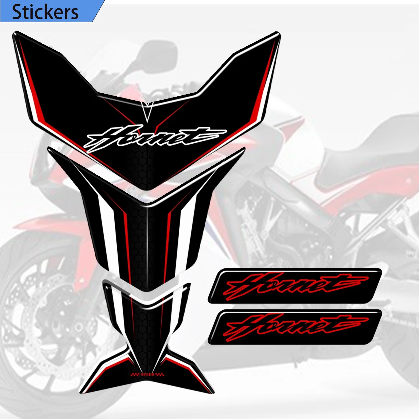 

For Honda Hornet 160 919 CB600F CB250F 160R 250 600 900 Tank Pad Protection Decals Gas Fuel Oil Kit Knee Fish Bone