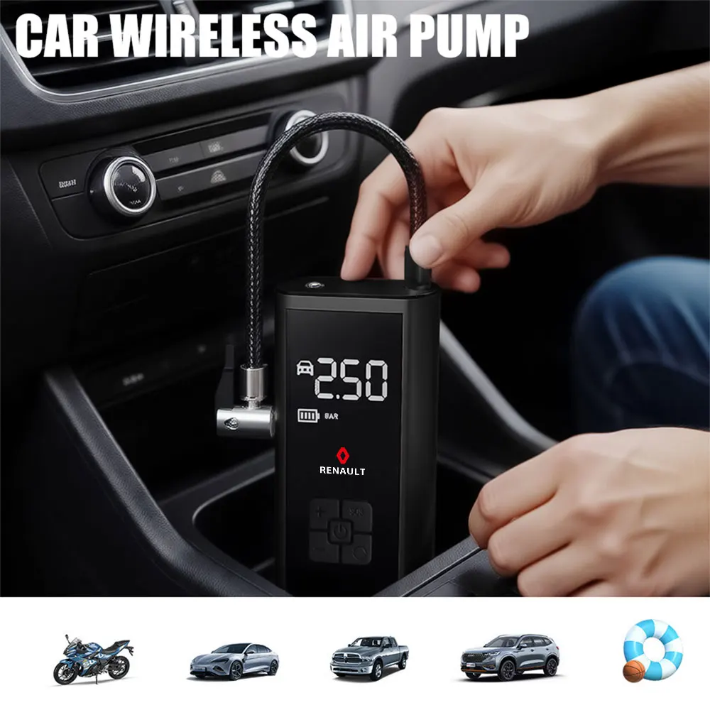 Bomba de aire para ruedas de coche, inflador de neumáticos, compresor de aire, accesorios para Renault Megane Clio Arkana Kajdar Austral Captur Scenic Zoe