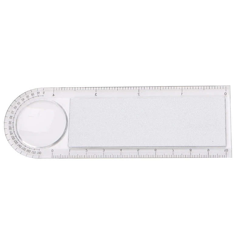 Mini Calculator with Magnifier Ruler Ultra-Thin Solar Energy Multifunction for School Office Electronic Desktop Dropship