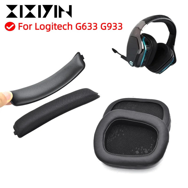 

Replacement Ear Pads Ear Cushion Earpad Compatible with for Logitech G633 G933 Headphones Gamer Headband