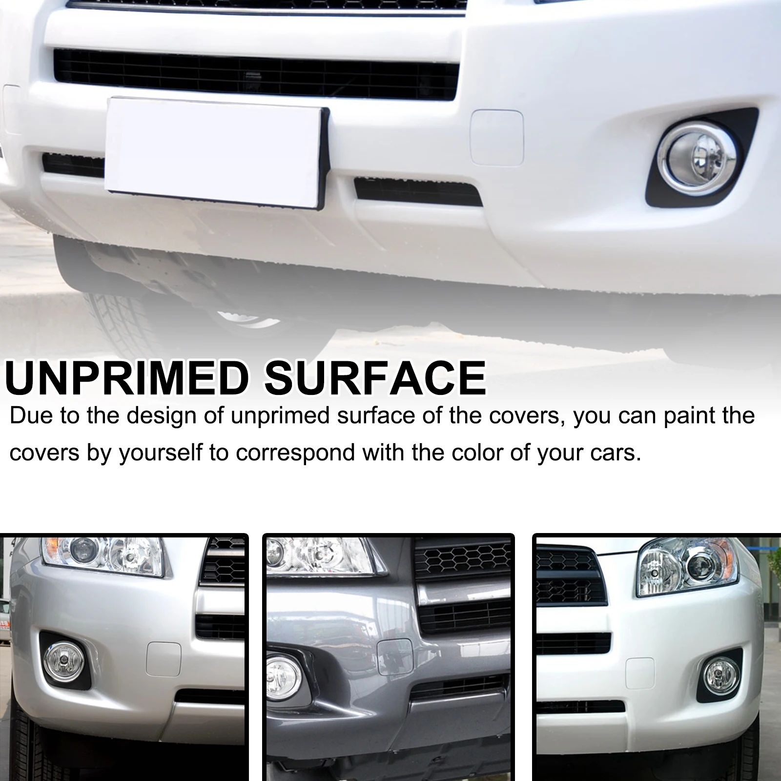 2pcs Tutup Lubang Derek Bumper Depan Mobil Tanpa Cat Untuk Toyota RAV4 XA30 2009 2010 Kanan Kiri Tutup Trailer Aksesoris Mobil