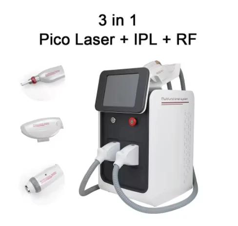 3 in 1 OPT IPL laser Hair Removal Machine Portable ND Yag Laser Remove Tattoo Professional Beauty Device