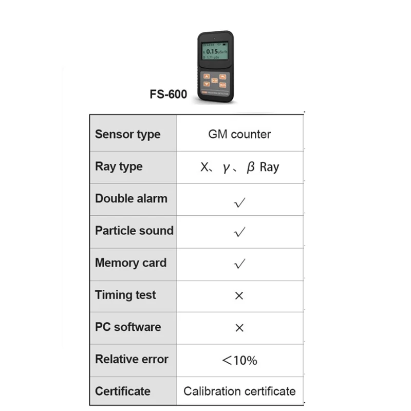 N75R-Geiger Counter Nuclear Radiation Detector Β Y X-Ray Detection Geiger Radioactive Detector LCD Display Household