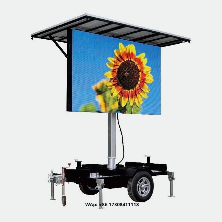 P4 P5 P6 P8 Wireless Light Emitting Diode Display Billboard Mobile Light Emitting Diode Screen Trailer P4 Trailer