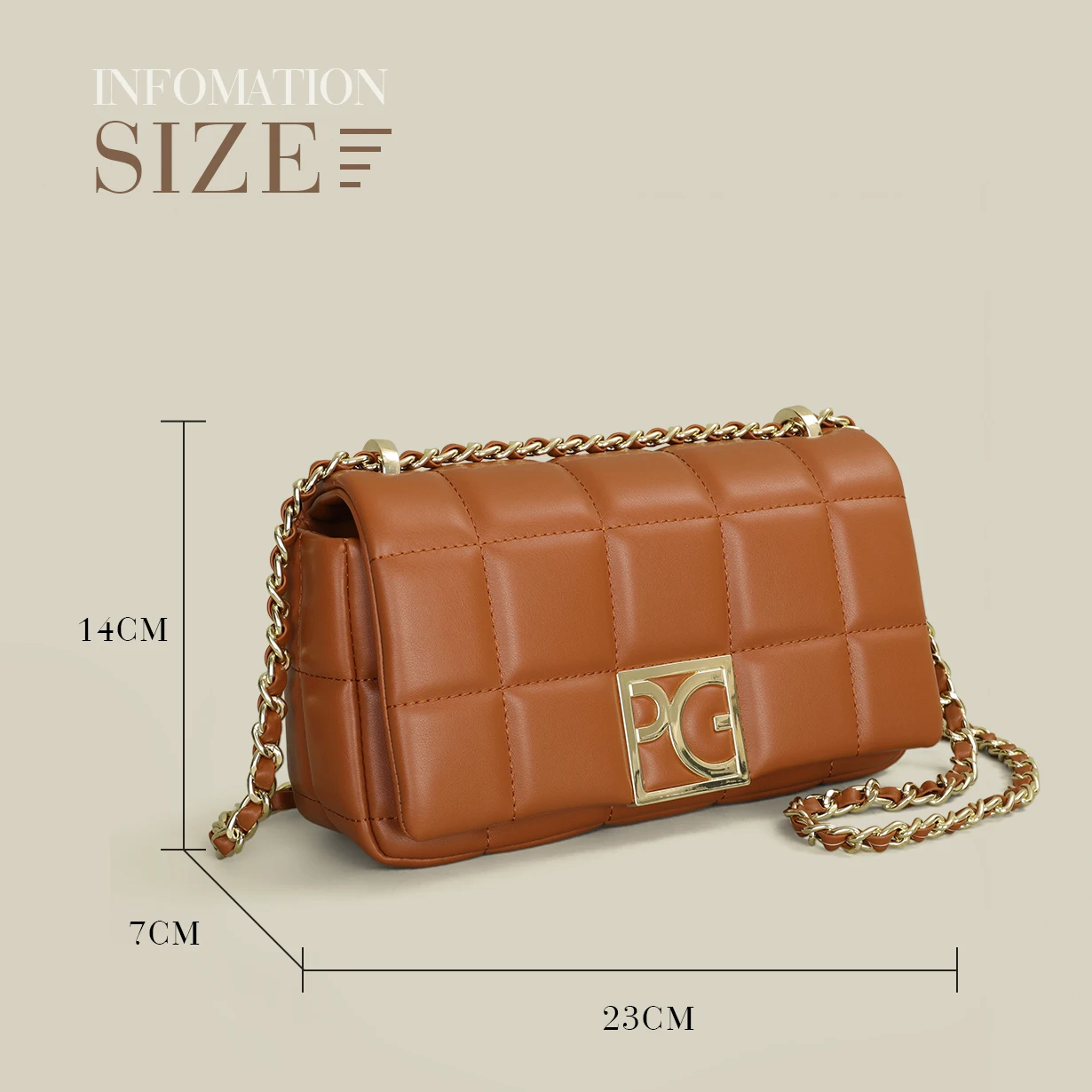 PG PATSY GARIS-Bolso cruzado de cuero para mujer, bolsa de lujo con diseño de marca brillante, elegante y refinado para banquete, novedad de 2024