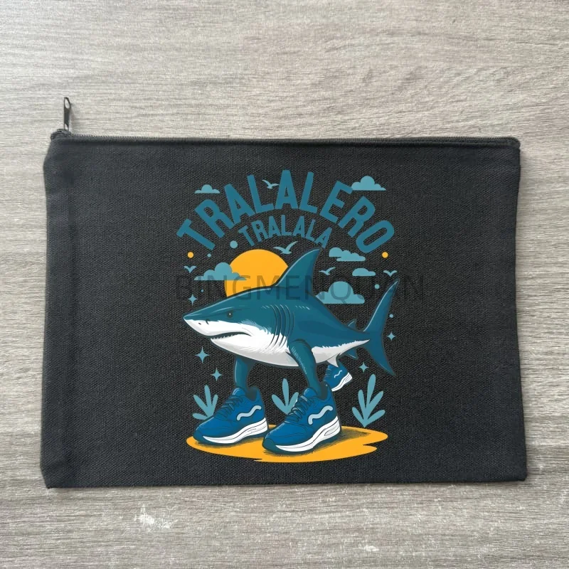 

Экологичная женская косметичка из холста Italien Brainrot Cappuccino Ballerina Tralalero Chimpanzini