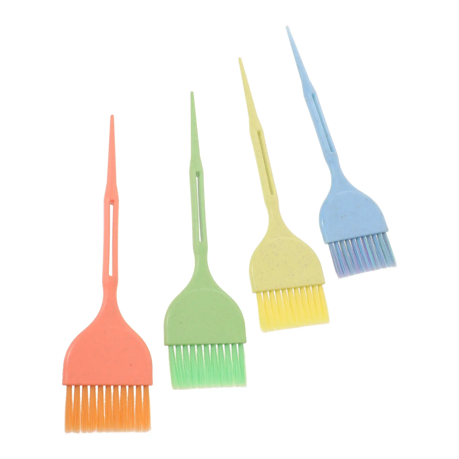 4Pcs Hair Dye Brushes Soft Wheat Straw Hair Coloring Brushes for Stylists Home Use Root Touch Up Highlights Application Tools