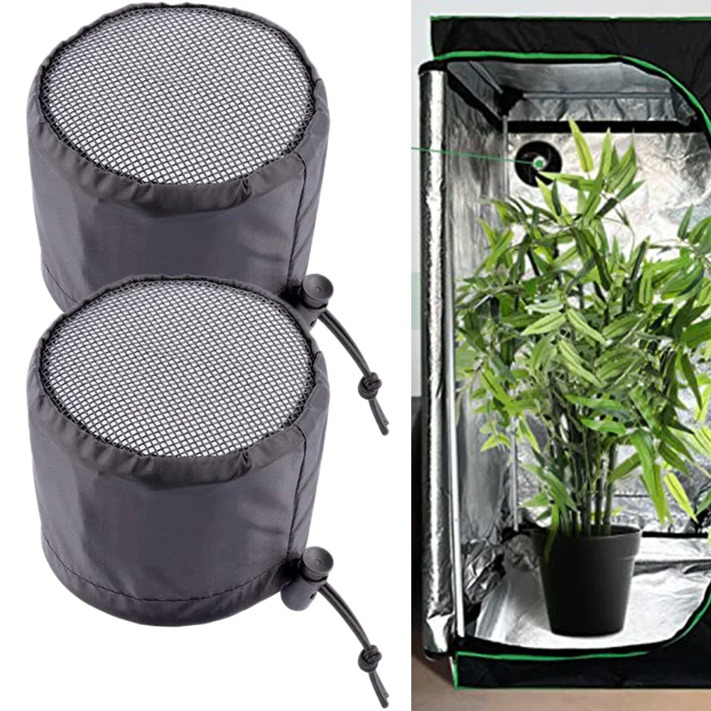 

2Pcs Grow Tents Vent Cover Vent Insect Net Air Filter Grow Tents Wind Cover With Elastic Band Fixed 4in, 6in, 8in