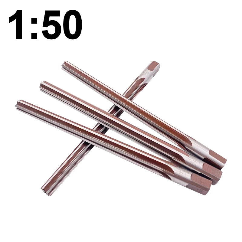 1:50 Hand Reamer Set 3-12mm Conical Degree Manual Pin Taper Shank Hand Reamer Machine Cutting Tool