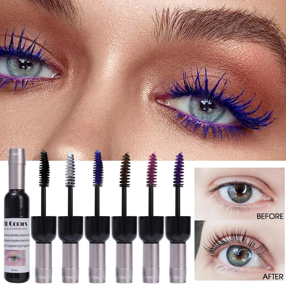 InjFiber-Mascara rose 5D imperméable à séchage rapide, extension de cils sans bavures, cosmétiques de maquillage pour les yeux