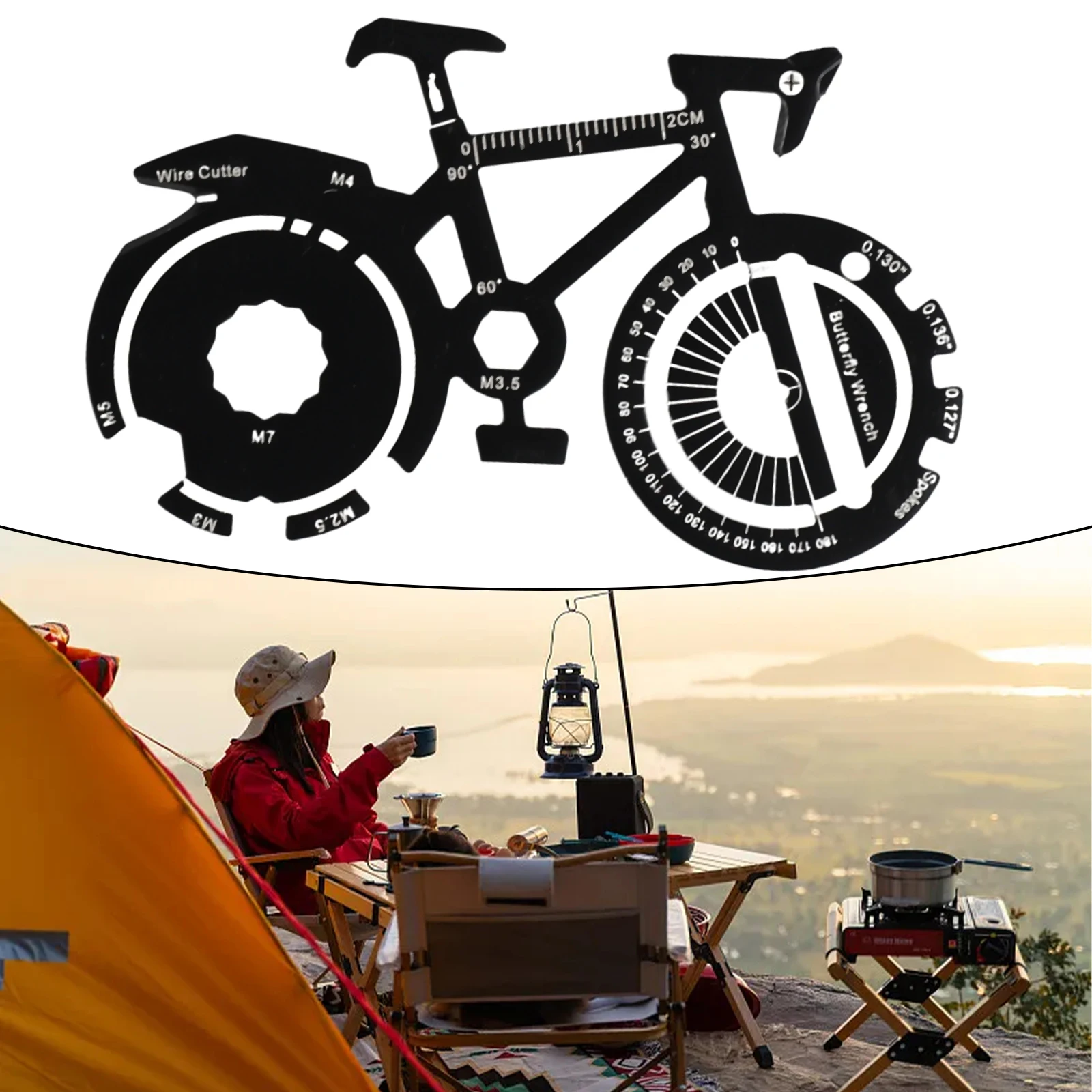 Brand New Tool Card Tool Card For Hiker Multifunctional Black Stainless Steel Tool Card Multifunctional Tool Card
