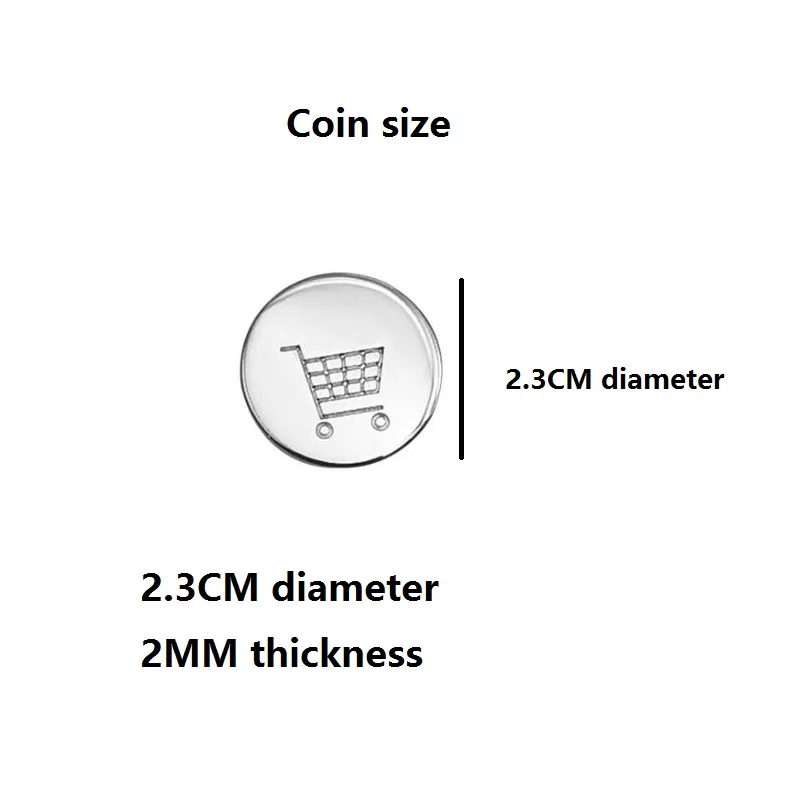 23mm ein Euro Europa Metall Einkaufs wagen Münz halter Schlüssel bund tragbare Karren Token Schlüssel ring Löser Chip Schlüssel anhänger Supermarkt