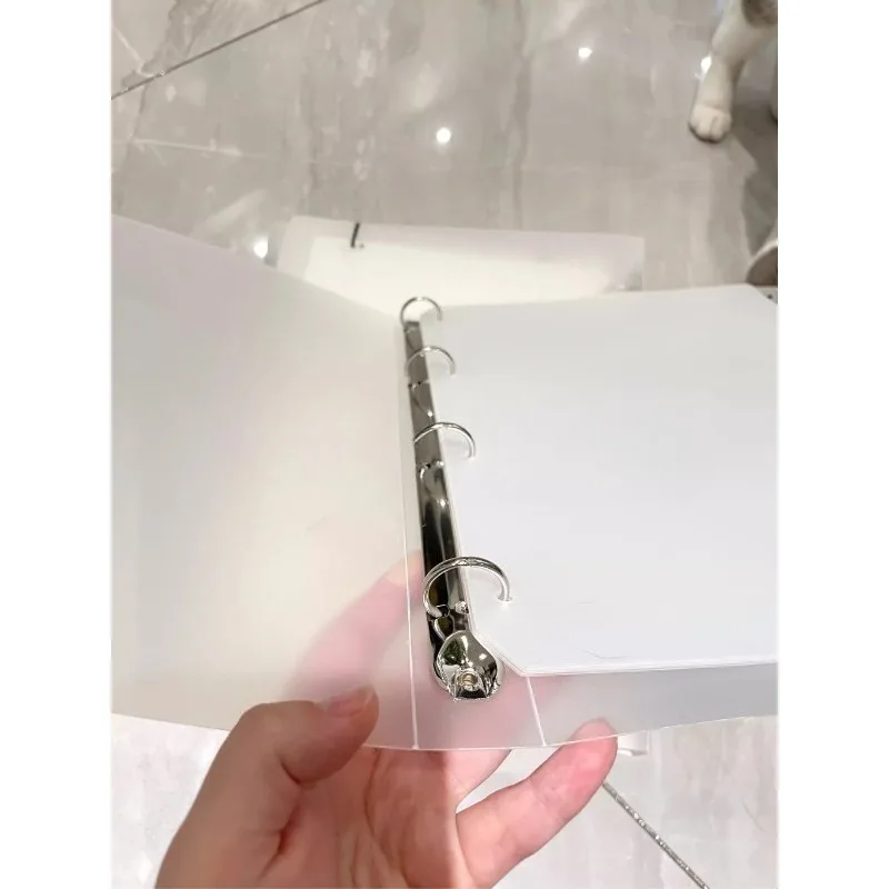A5/A6A/A7 Transparent Loose Leaf Binder Notebook Cover Zipper Bag Note Book Journal Planner Accessories Stationery Supplies