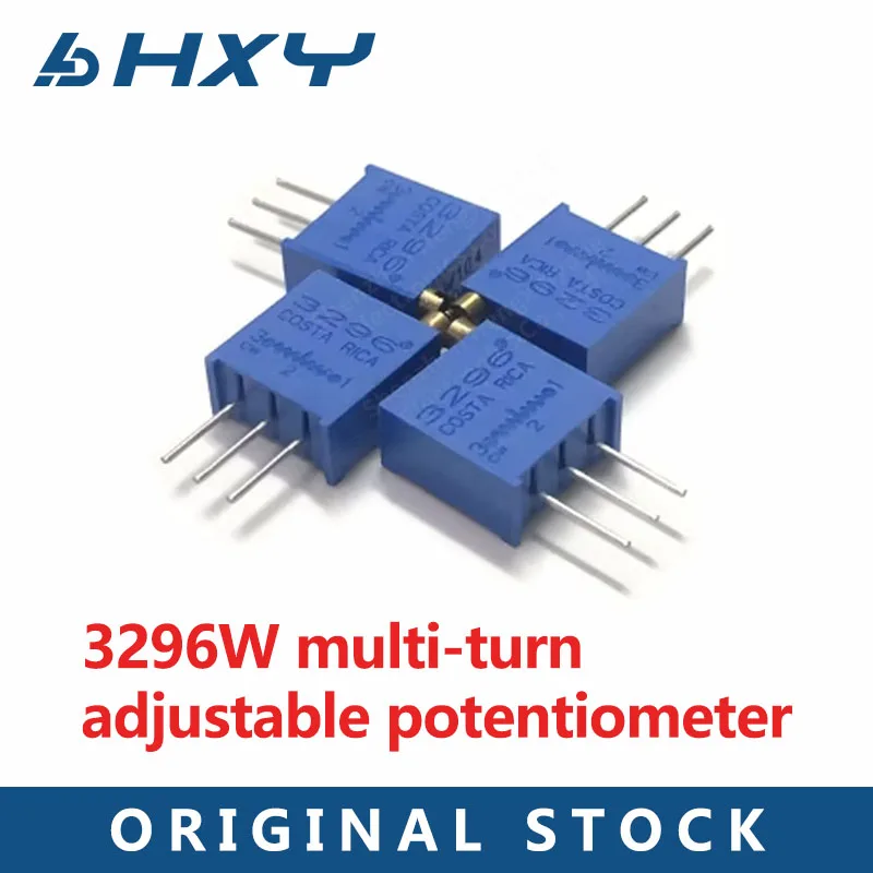 High Precision Variable Resistor, 3296W Multiturn Trimmer Potentiometer, 50 100 200 500 1K 2K 5K 10K 20K 50K 100K 2