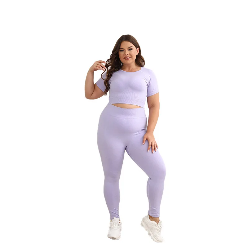 New Summer Fat and Thin with The Same Large-size Yoga Suit, High-end Sports Suit, Women's Two-piece Sports Yoga Suit