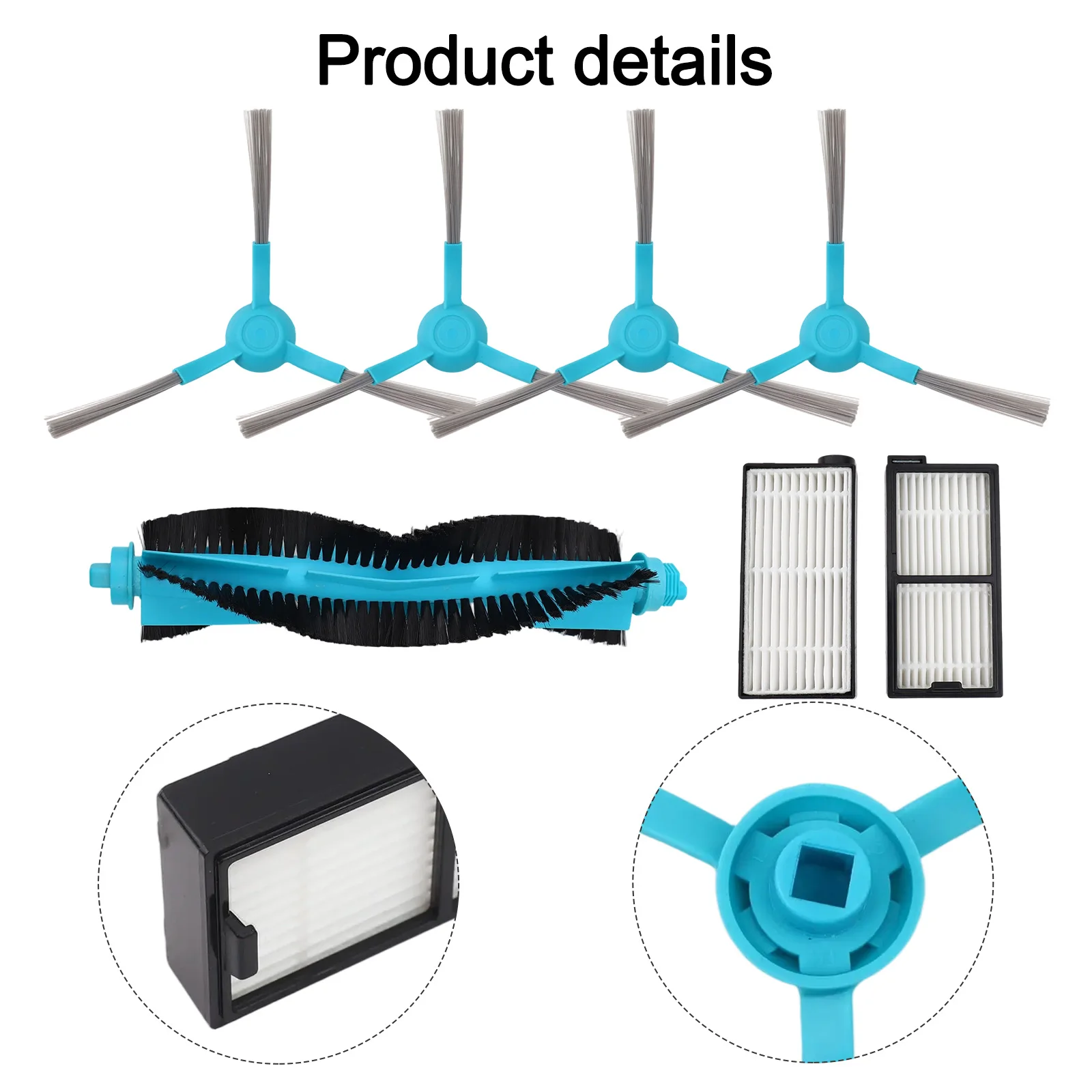 Cleaning Brush Set Robot Vacuum Accessories Corner Cleaning Capability Efficient Cleaning Performance As Shown