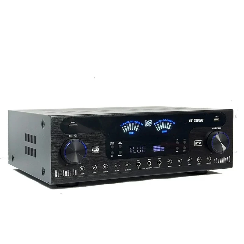 New 4-channel large Bluetooth 5.4 power amplifier household fiber coaxial U disk