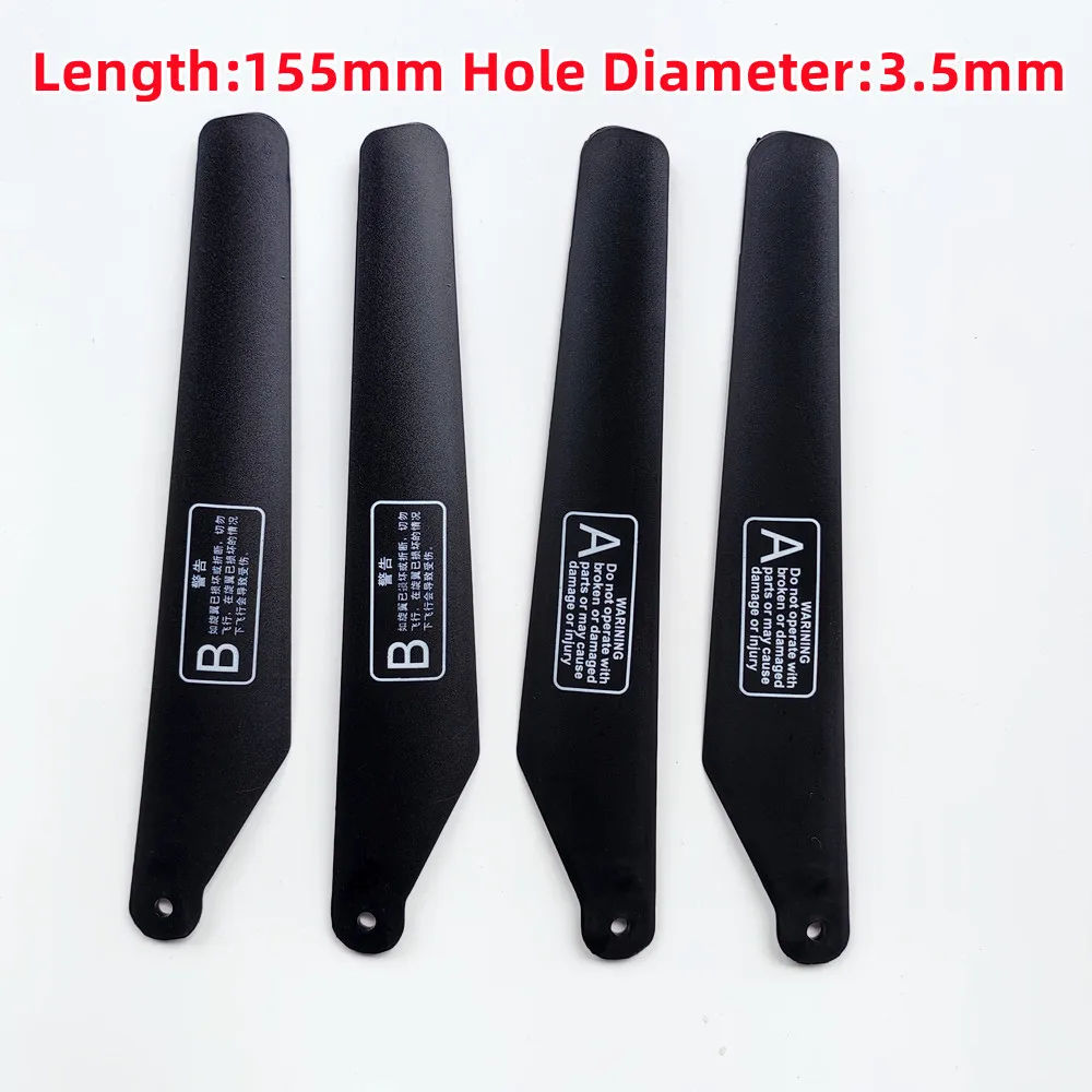 RC Helicopter Propellers 7cm/9cm/15cm/16cm/17cm/20cm/24cm Fans Blades Paddle CW CCW Black A B Props Universal for Aircraft Model