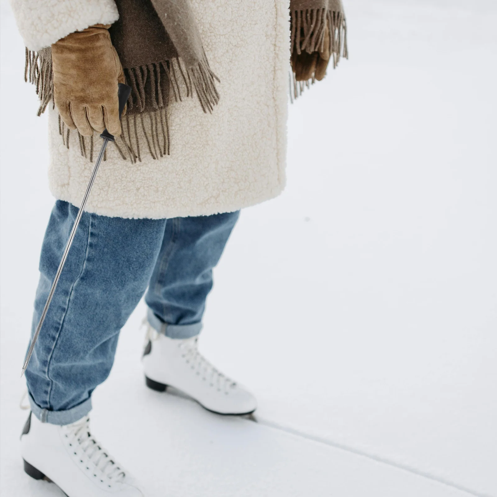 2 قطعة الرياضة الجليد زلاجات الثلوج الصحن للأطفال دائم البلاستيك الشتاء النشاط أداة مع مقبض قضيب معدات ممتعة في الهواء الطلق للثلج #2