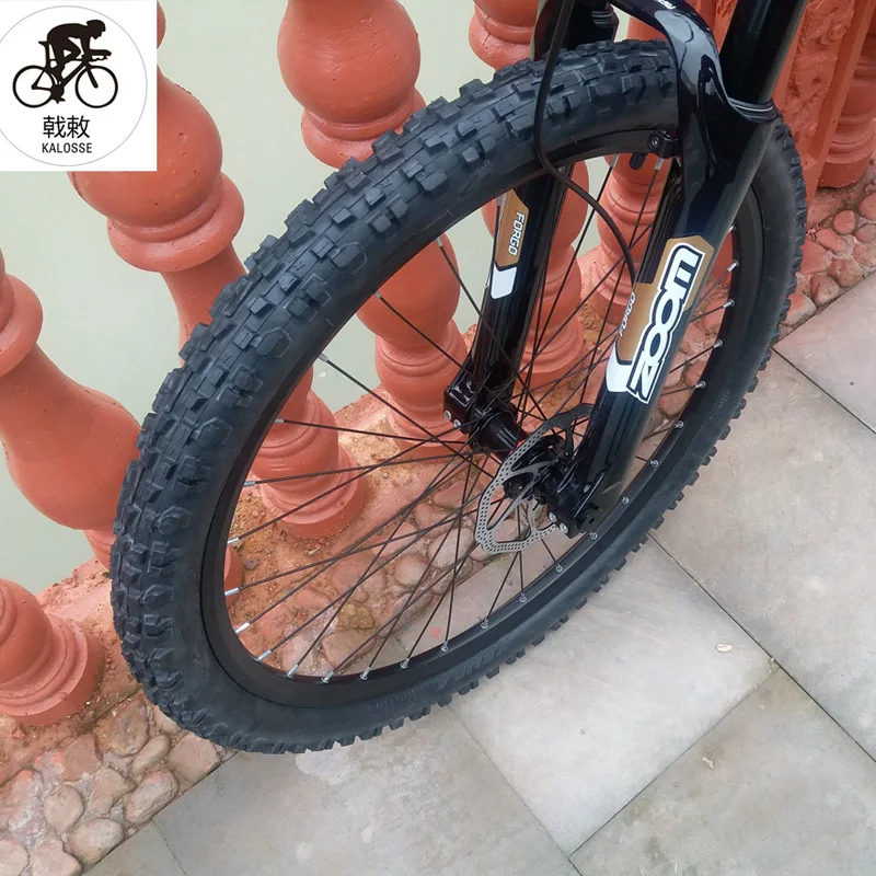 Kalosse Mountain Bicycle 26x2.35 Tires AM, 190mm Travel, 26x17 Inches, 24 Speed