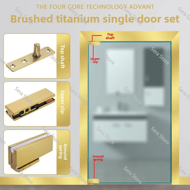 80-110KG Glass DoorRotating Concealed  No Digging Floor Spring Hinge StainlessSteel  Pivot Automatic Door Closer  Floor Spring