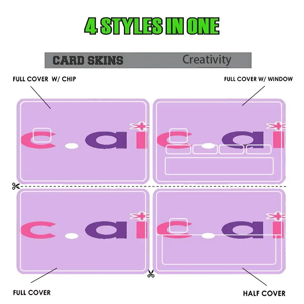 c.ai Card Sticker Diy Decorate Exquisite Bank Card Decals Patch Documents Birthday Gift