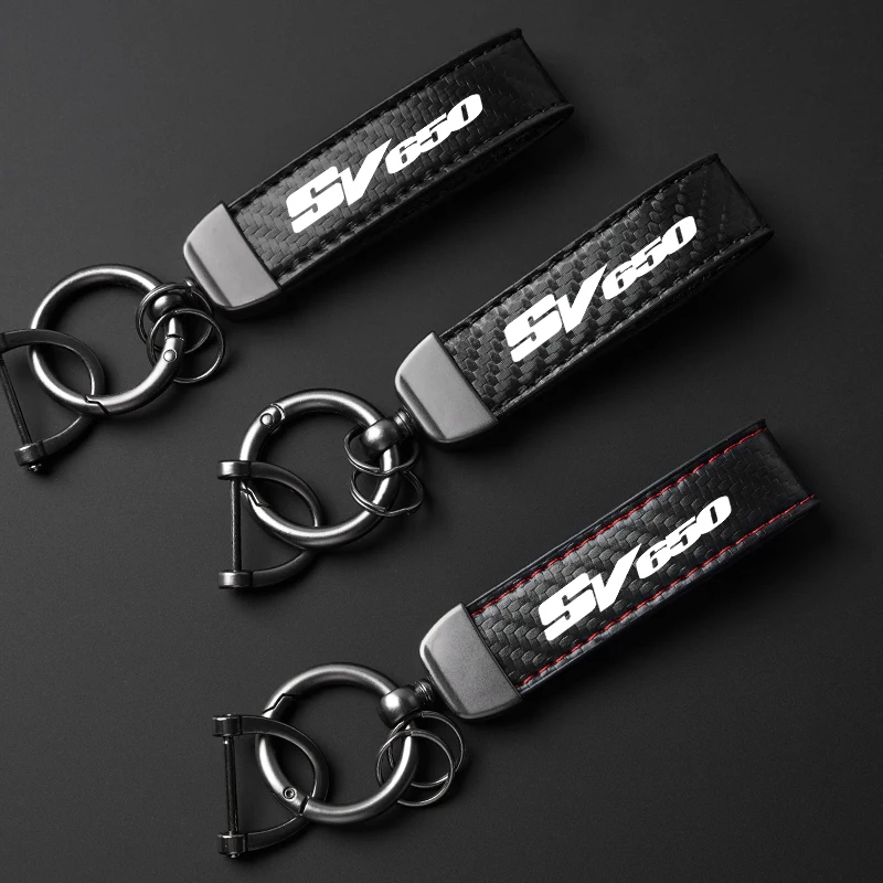 High-Grade Leather Motorcycle Keychain Holder Keyring For Suzuki SV650 X/S SV650S SV650x SV 650 1999-2025 Accessories