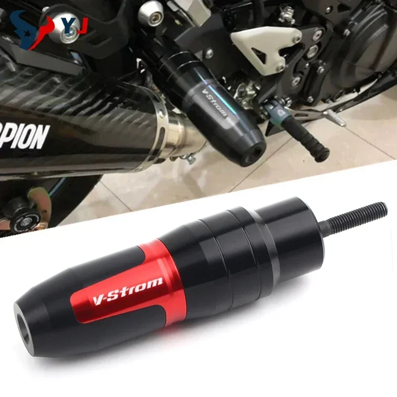 Motorcycle CNC Accessories Crash Exhaust Slider Protection Pad Protector For SUZUKI V-Storm 650/XT 1000/XT 1050/XT VStorm DL250