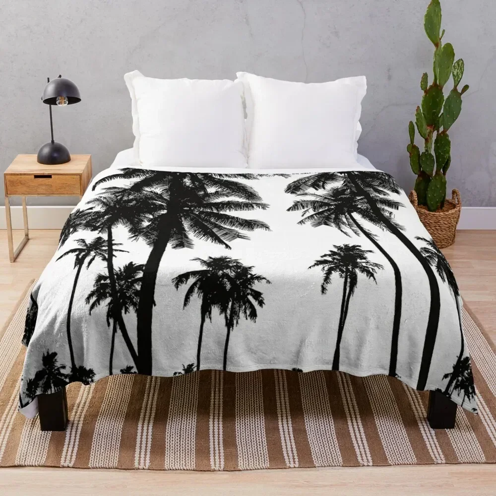 

Palm Tree Silhouette - Throw Blanket Thermals For Travel Decorative Throw Weighted Decoratives Blankets