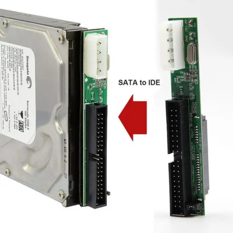 SATA ssd hdd female hard drive to ide 3.5" 40 pin male converter card adapter ide to sata hdd ide