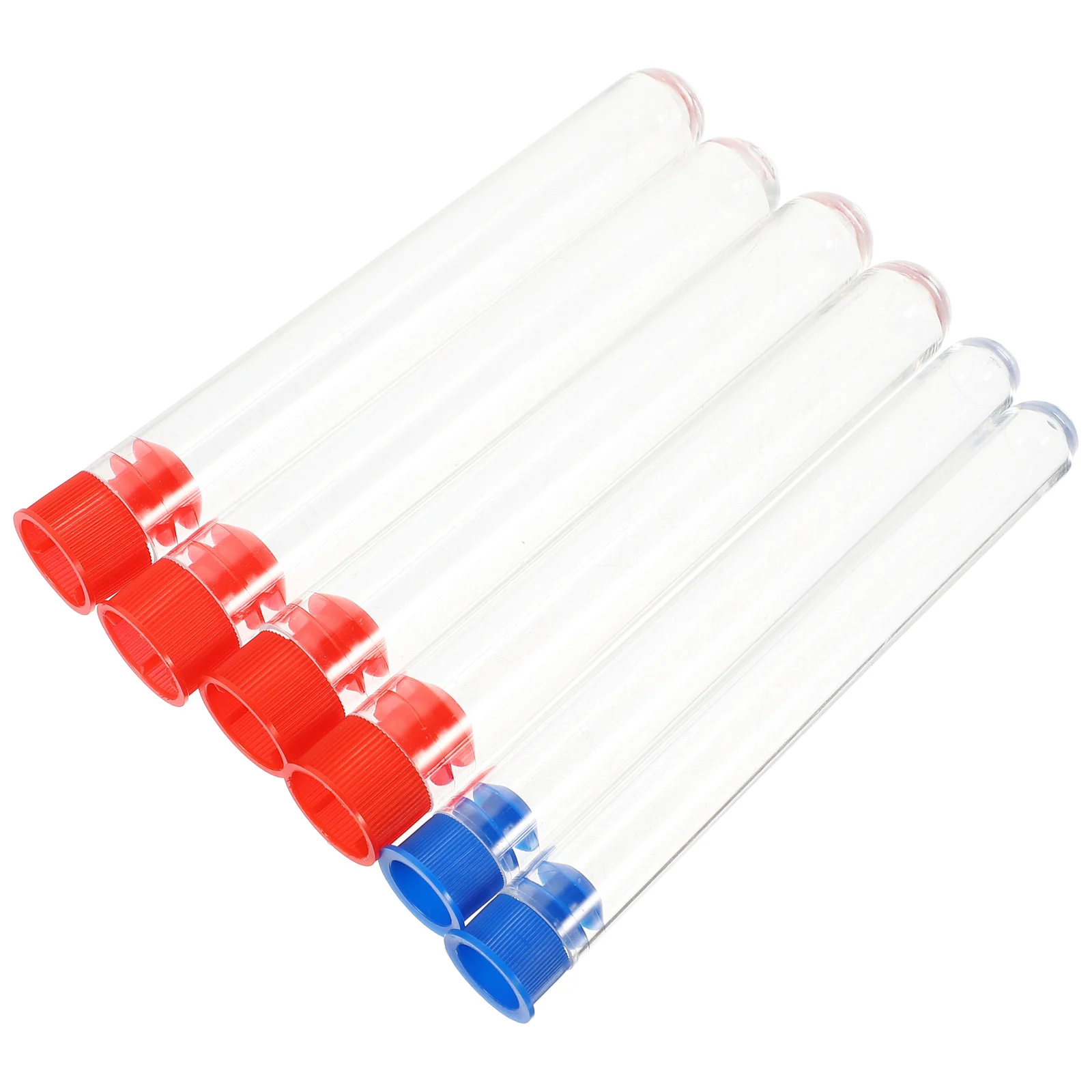 

12Pcs Plastic Test Tubes Transparent for Science Experiments Children Use Crack Resistant Sturdy Storage